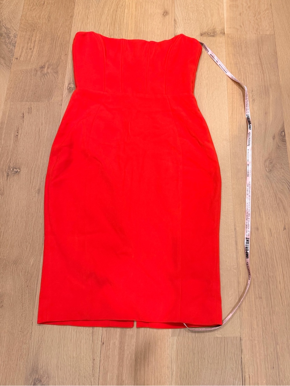 House of CB Niaz Red Strapless Corset Midi Dress Size L NWT $165